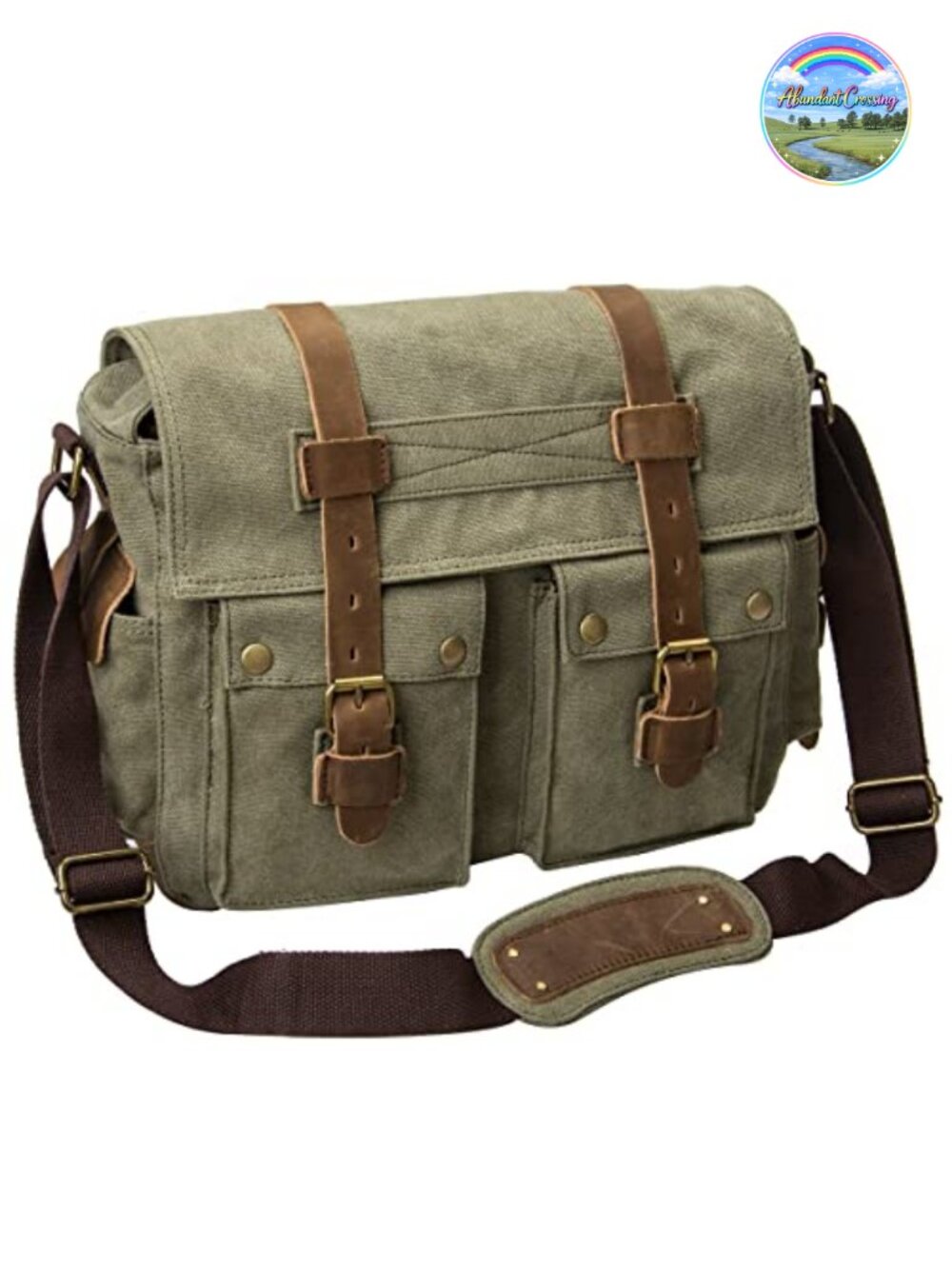 Vintage Waterproof Canvas DSLR SLR Shockproof Camera Shoulder Messenger Bag